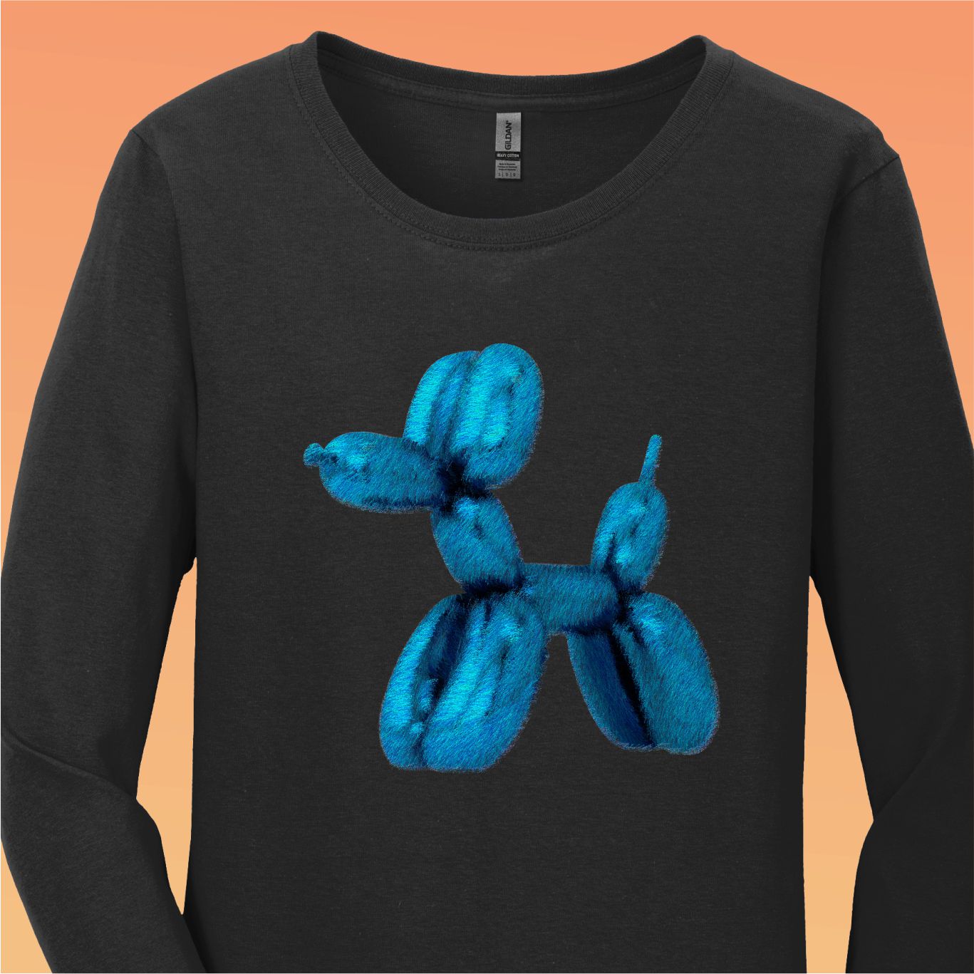 Fuzzy Balloon Dog Women's Long Sleeve Tee