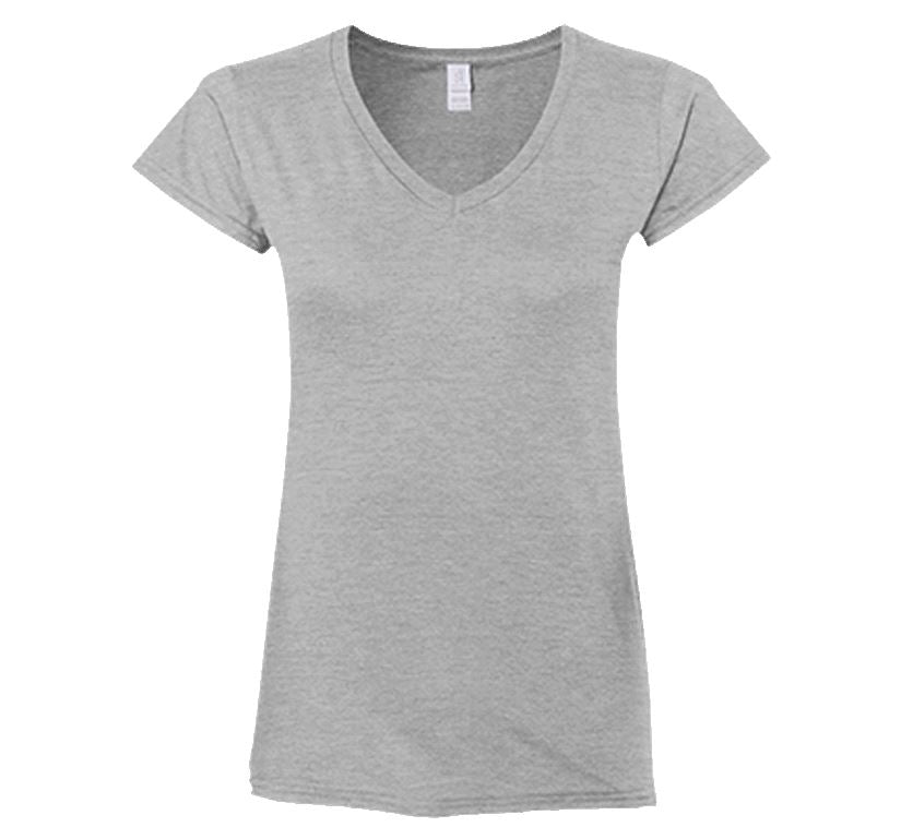 Gildan Ladies' Fitted Softstyle V-Neck T-Shirt Woman's T-shirt inkyproduct
