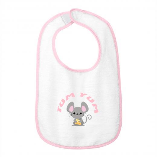 Rabbit Skins™ Infant Contrast Trim Terry Bib