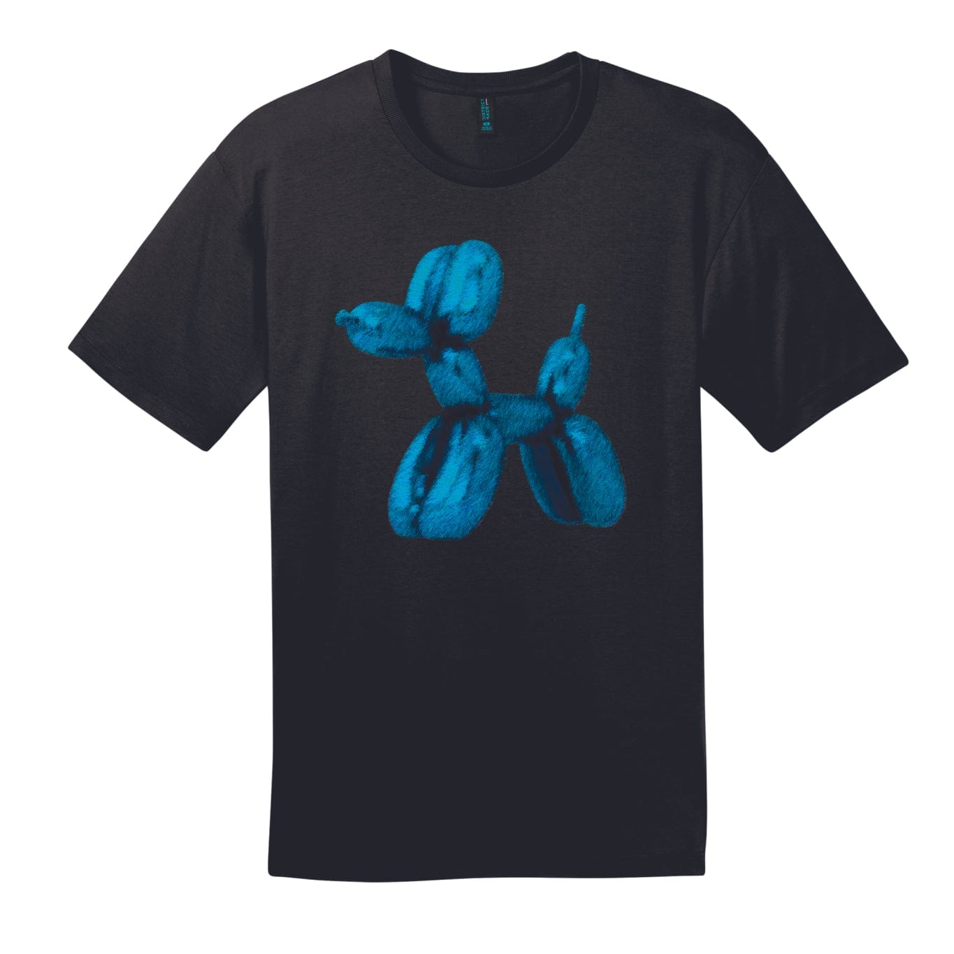 Koons inspired fuzzy balloon dog design youth t-shirt black