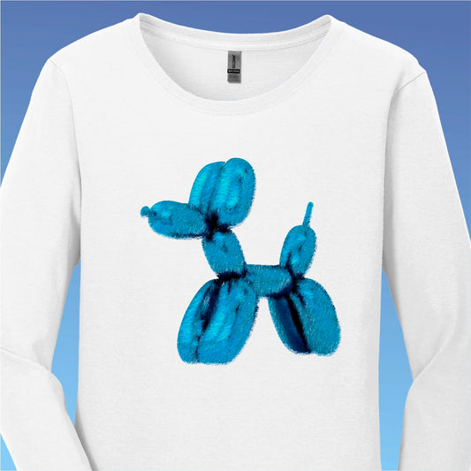 Fuzzy Balloon Dog Women's Long Sleeve Tee