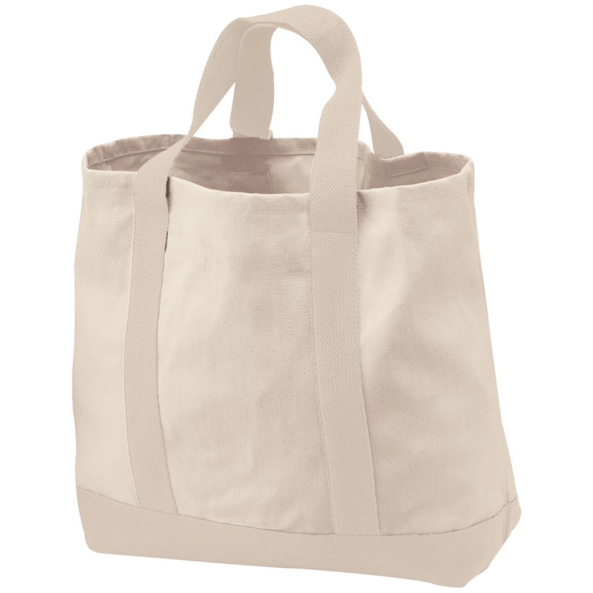 Port & Co. 2-Tone Shopping Tote Bags inkyproduct 