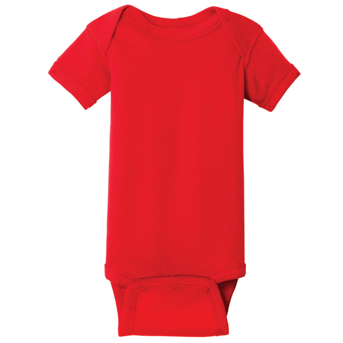 Rabbit Skins Infant Short Sleeve Baby Rib Onesie Baby & Toddler inkyproduct New Born Red 