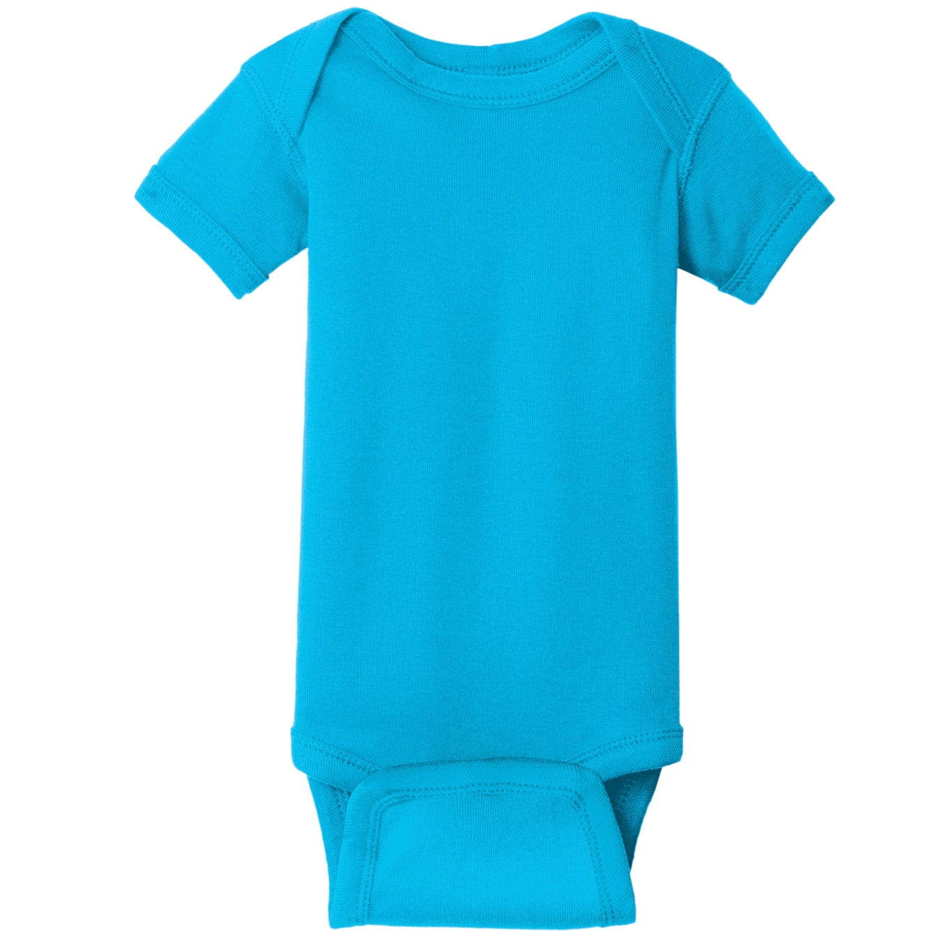 Rabbit Skins Infant Short Sleeve Baby Rib Onesie Baby & Toddler inkyproduct New Born Turquoise 