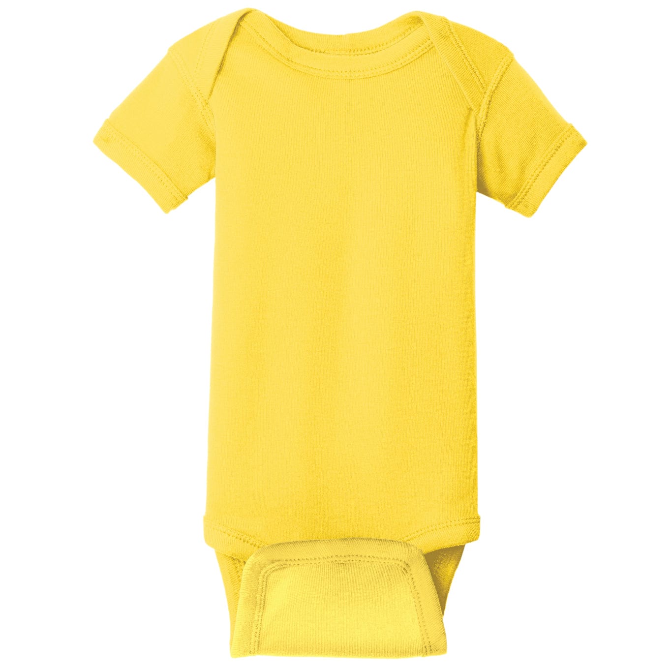 Rabbit Skins Infant Short Sleeve Baby Rib Onesie Baby & Toddler inkyproduct New Born Yellow 